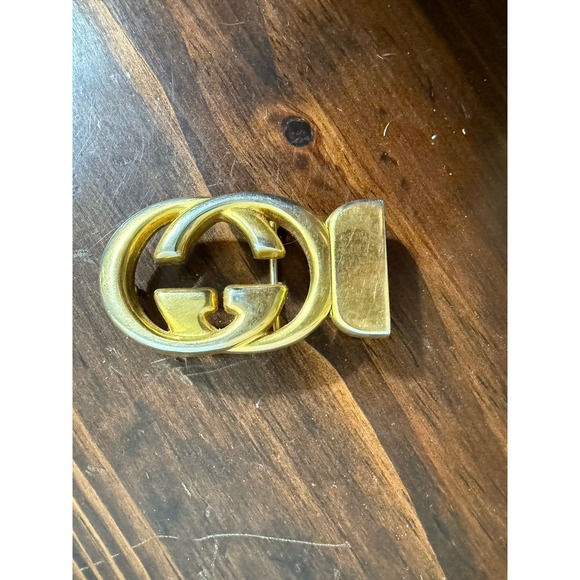 Gucci Accessories - VTG GUCCI Interlocking G's Gold Tone Belt Buckle 1980's Italy